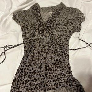 Heart Soul Brown Polka Dot Blouse